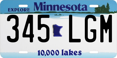 MN license plate 345LGM