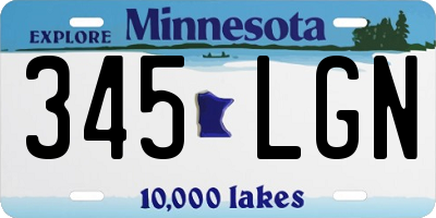 MN license plate 345LGN