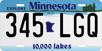 MN license plate 345LGQ