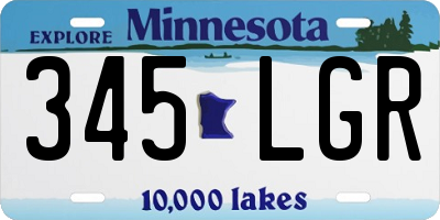 MN license plate 345LGR