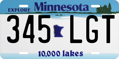MN license plate 345LGT