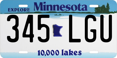 MN license plate 345LGU