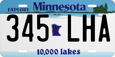 MN license plate 345LHA