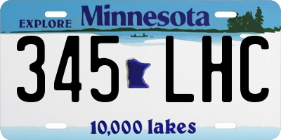 MN license plate 345LHC