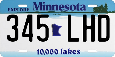 MN license plate 345LHD