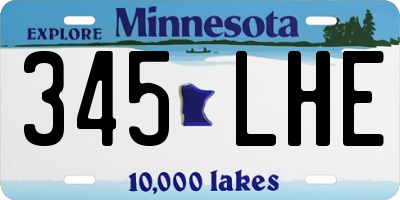 MN license plate 345LHE