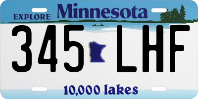 MN license plate 345LHF