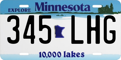 MN license plate 345LHG