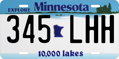 MN license plate 345LHH