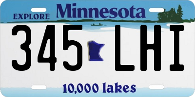 MN license plate 345LHI