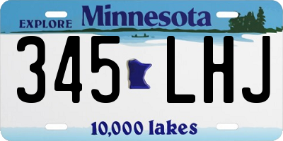 MN license plate 345LHJ
