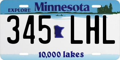 MN license plate 345LHL