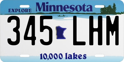 MN license plate 345LHM