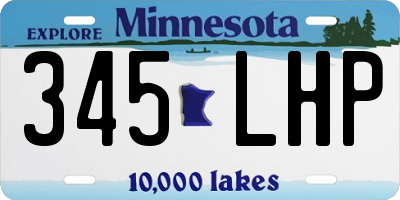 MN license plate 345LHP