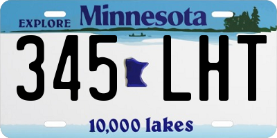 MN license plate 345LHT