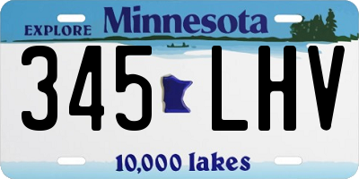 MN license plate 345LHV