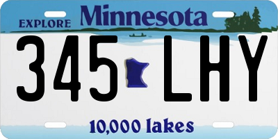 MN license plate 345LHY