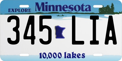 MN license plate 345LIA