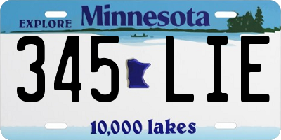 MN license plate 345LIE