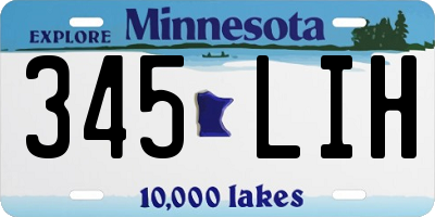 MN license plate 345LIH