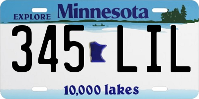 MN license plate 345LIL