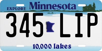 MN license plate 345LIP