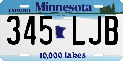 MN license plate 345LJB