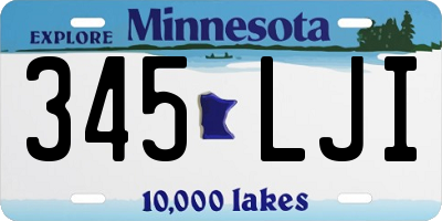 MN license plate 345LJI