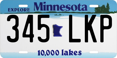 MN license plate 345LKP