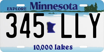 MN license plate 345LLY