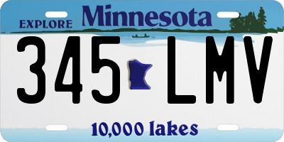 MN license plate 345LMV