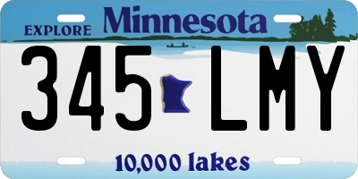 MN license plate 345LMY