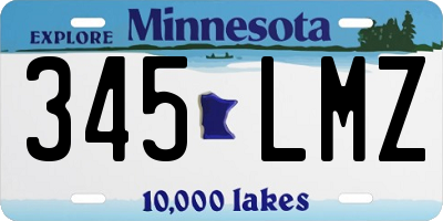 MN license plate 345LMZ