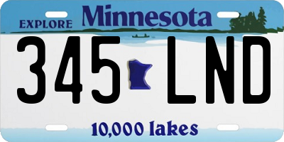 MN license plate 345LND
