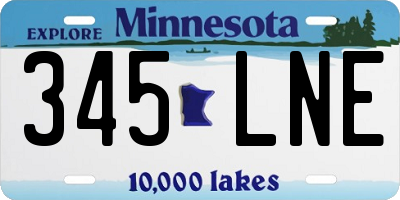 MN license plate 345LNE