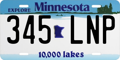MN license plate 345LNP