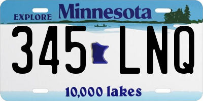 MN license plate 345LNQ