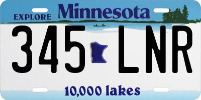 MN license plate 345LNR