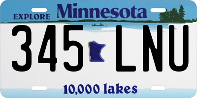 MN license plate 345LNU