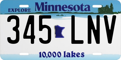 MN license plate 345LNV