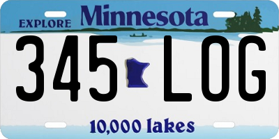 MN license plate 345LOG