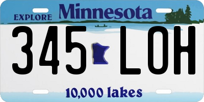 MN license plate 345LOH