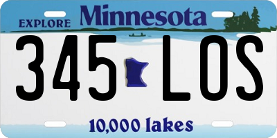 MN license plate 345LOS