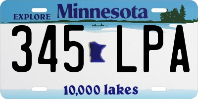 MN license plate 345LPA