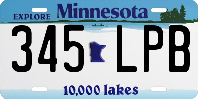 MN license plate 345LPB