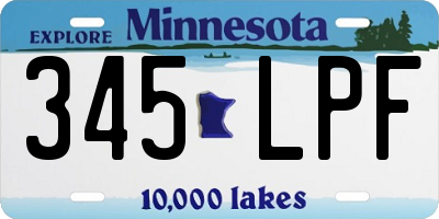 MN license plate 345LPF