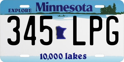 MN license plate 345LPG