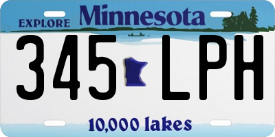 MN license plate 345LPH