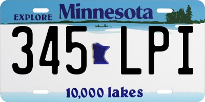 MN license plate 345LPI