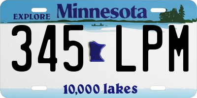 MN license plate 345LPM